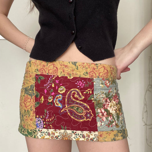 Quilted mini skirt