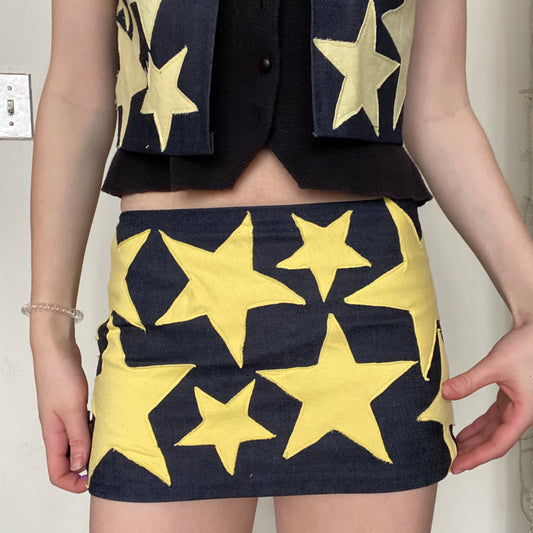 Denim Mini Star Skirt