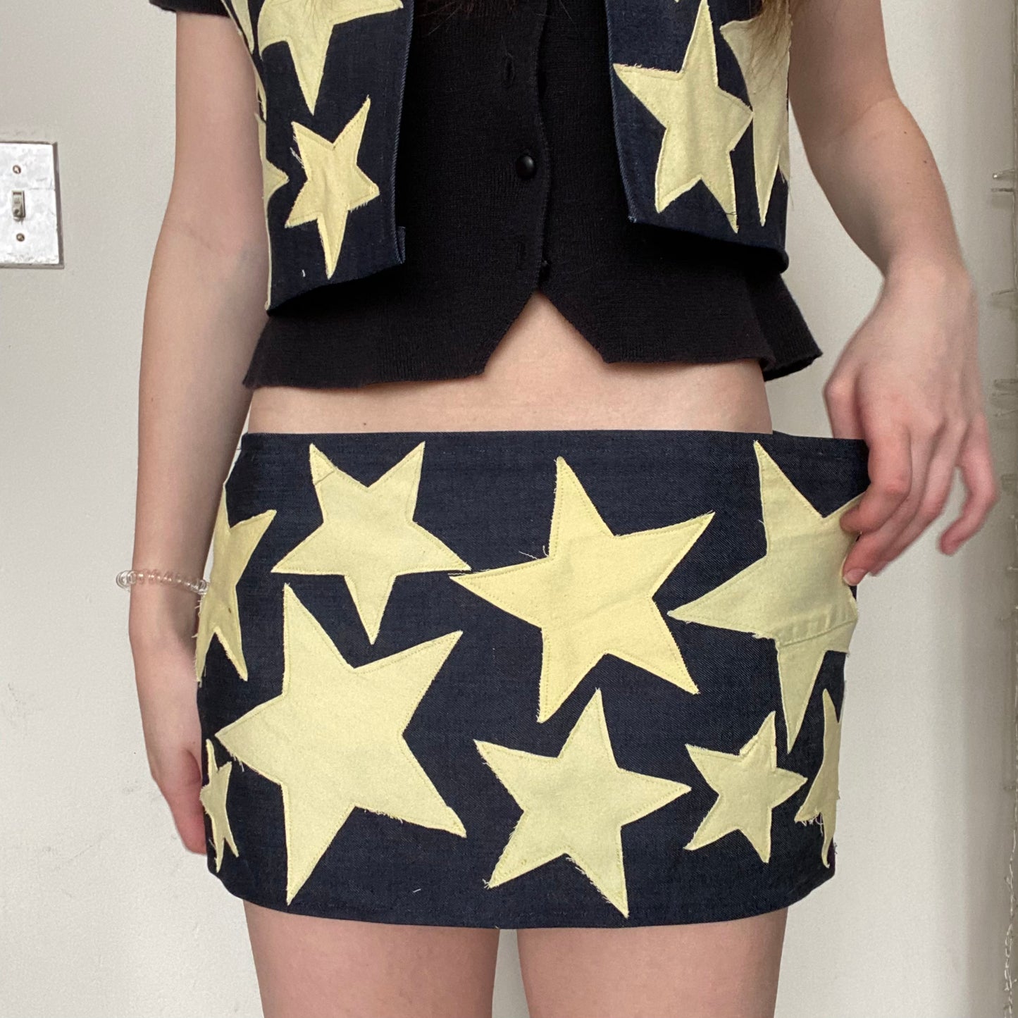 Denim Mini Star Skirt