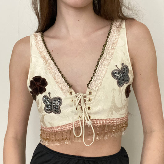 Cropped corset tank